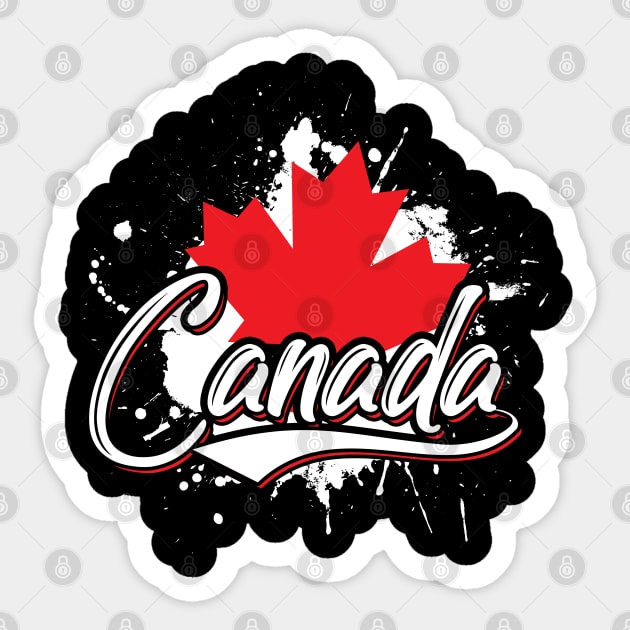 Canada Maple Leaf Sticker by ShirtsShirtsndmoreShirts